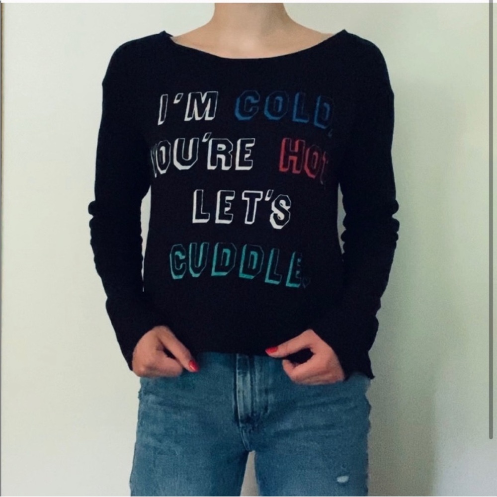 EUC Black Graphic Women's Sweater